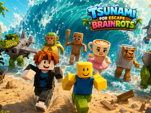 Tsunami For Escape Brainrots game thumbnail