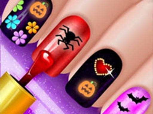 Glow Halloween Nails Game game thumbnail