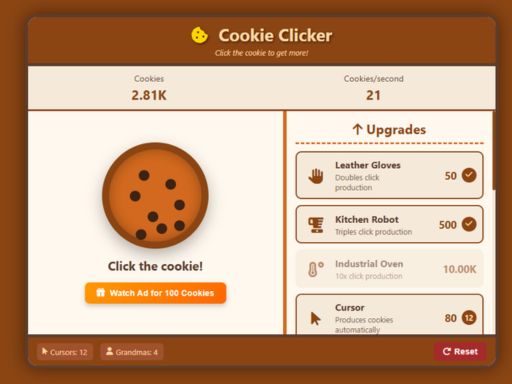 Coookie Clicker game thumbnail