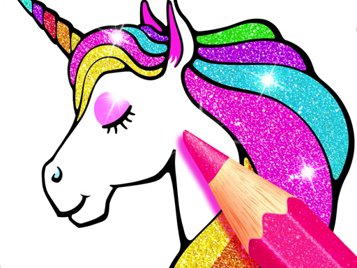 Unicorn Coloring Book Glitter game thumbnail