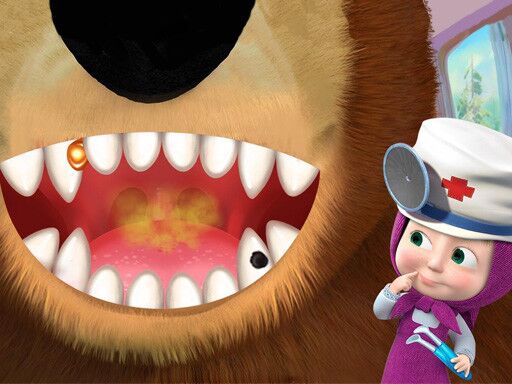 Masha And The Bear Dentist Game game thumbnail