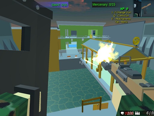 Pixel Crazy Minecraft shooter game thumbnail
