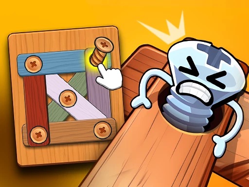 Wood Bolts Nuts Screw Pin Puzzle game thumbnail