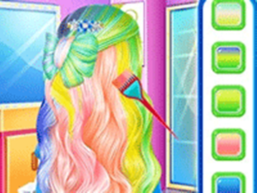 Princess Fashion Rainbow Hairstyle Design game thumbnail