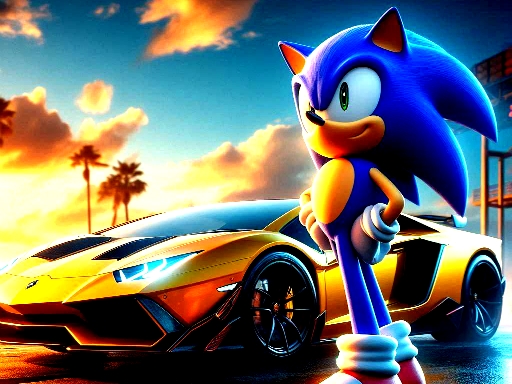 Sonic Run for Lamborghini game thumbnail