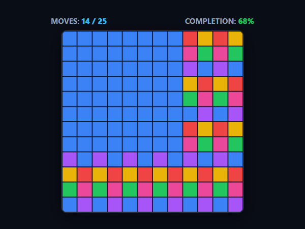 Color Flood Puzzle unblocked browser game