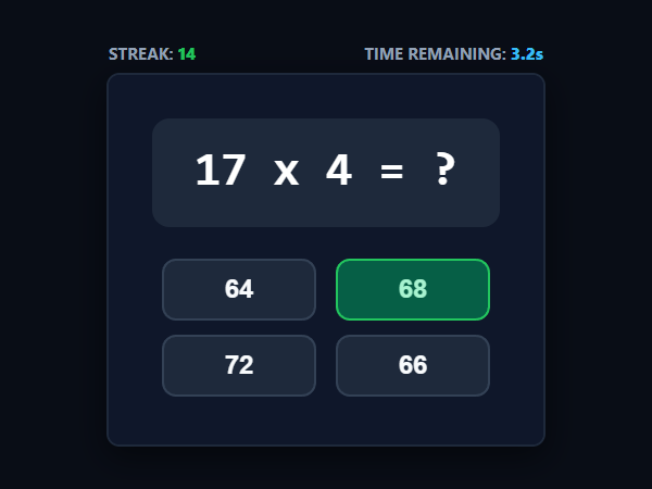 Fast Math Sprint unblocked browser game