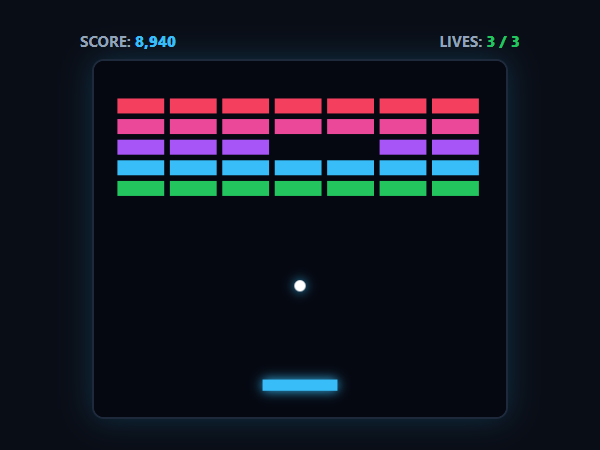 Neon Breaker DX unblocked browser game