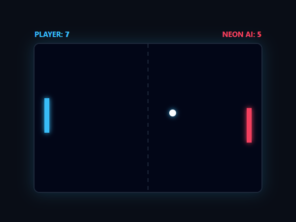 Neon Pong Plus unblocked browser game
