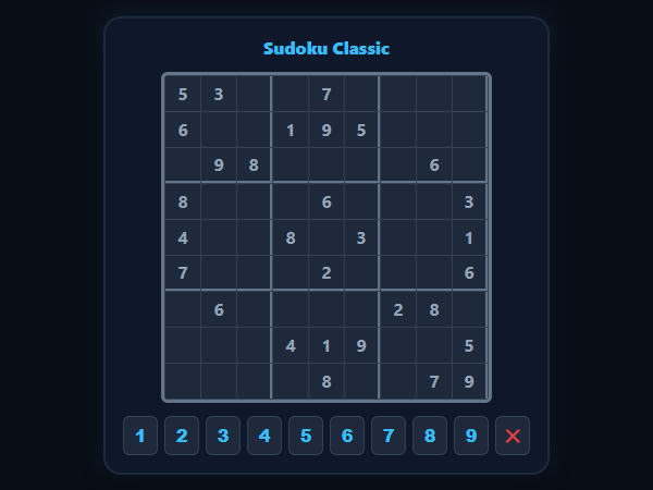 Sudoku Classic unblocked browser game